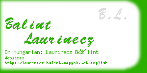 balint laurinecz business card